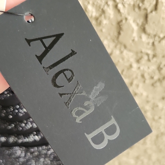 Alexa B Nites Black Sparkle Cutout Dress NWT - Picture 2 of 6